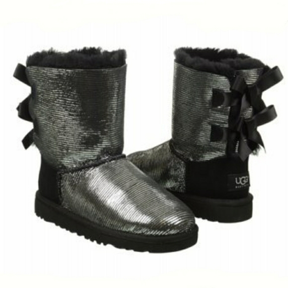 ugg black metallic boots